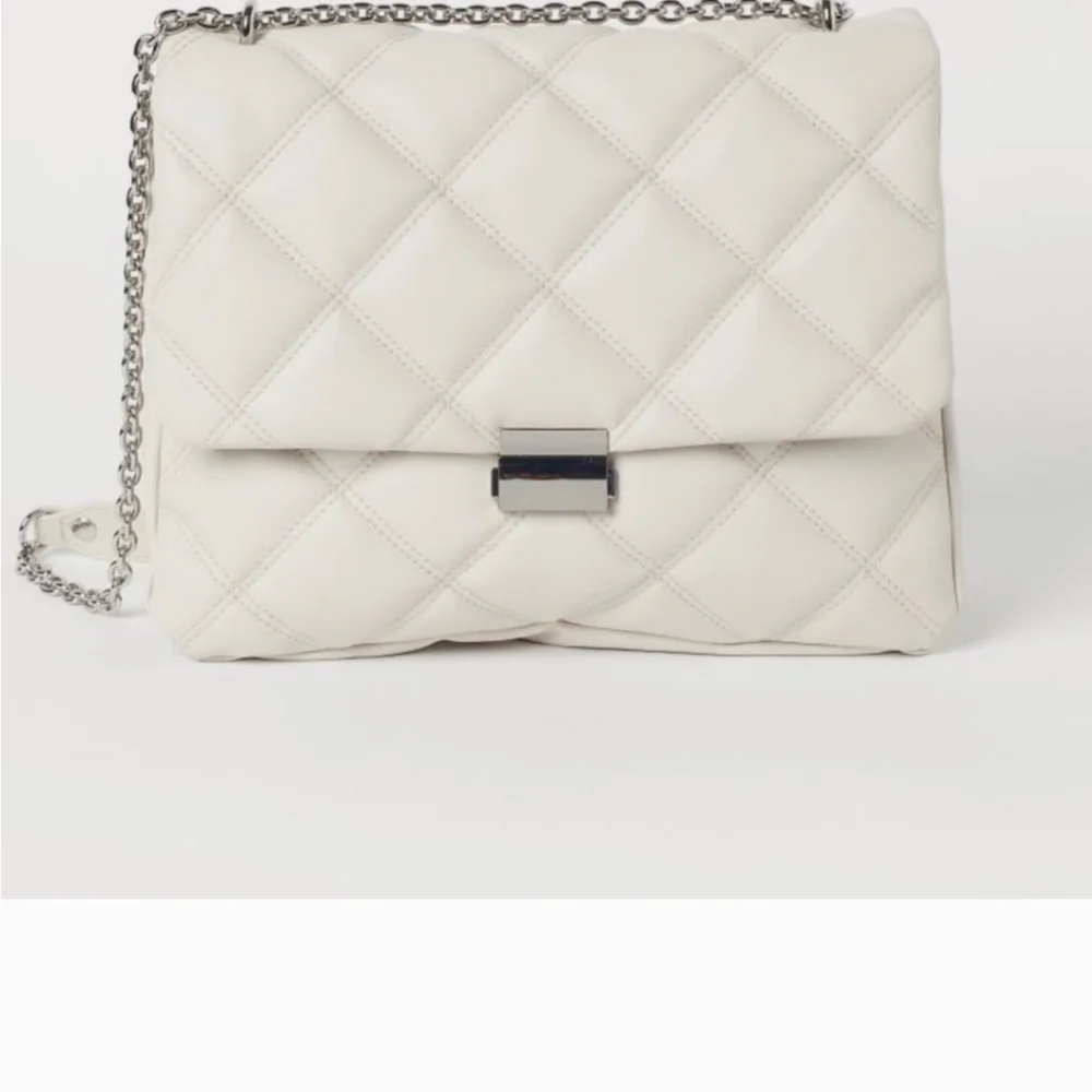 H&M Quilted Shoulder Bag Woman Beich - Picture 4 of 5